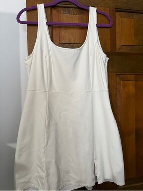 Lulu's White Scoop Neck Dress